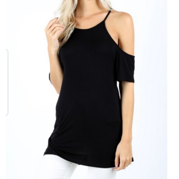 Zenana Outfitters Tops - LAST 1*  cold shoulder lounge cutout relaxed top